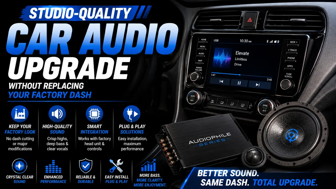 Studio-Quality Car Audio Upgrade Without Replacing Your Factory Dash