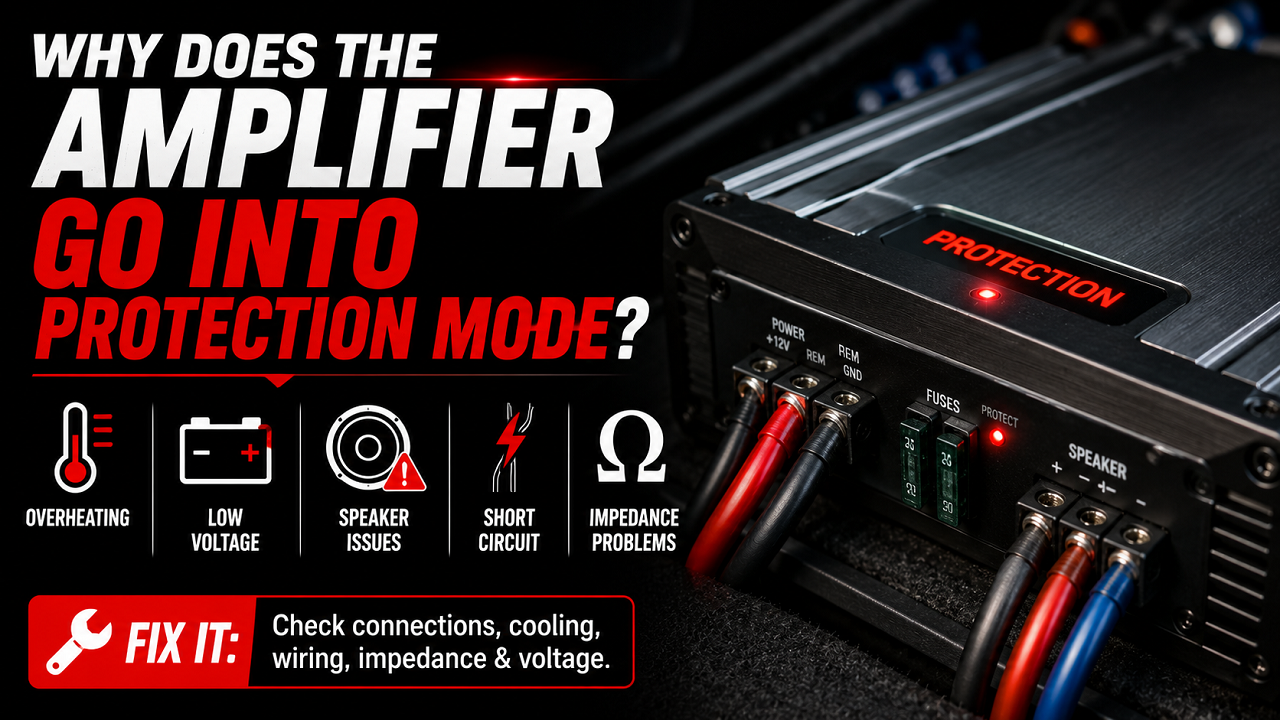 Why does the amplifier go into protection mode