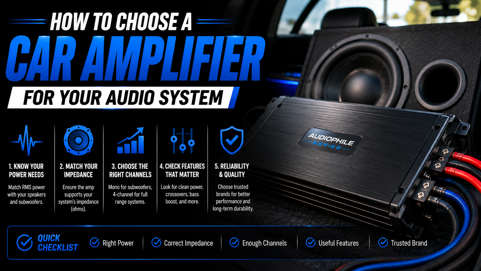 How to Choose a Car Amplifier for Your Audio System